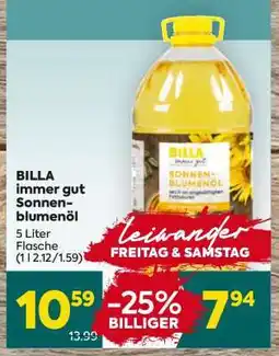 Billa BILLA immer gut Sonnenblumenöl Angebot