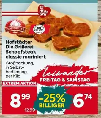 Billa Hofstädter Die Grillerei Schopfsteak classic mariniert Angebot