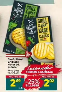 Billa Die Grillerei Grillkäse Natur od. Kräuter Angebot