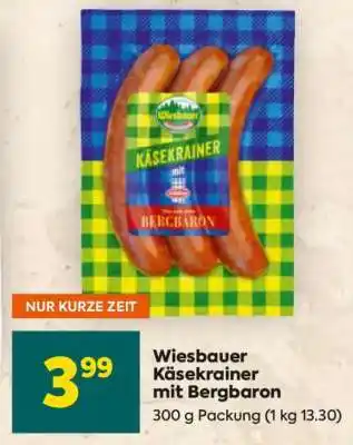 Billa Wiesbauer Käsekrainer mit Bergbaron Angebot