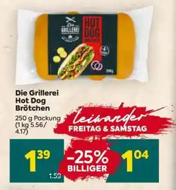 Billa Die Grillerei Hot Dog Brötchen Angebot