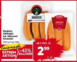 Billa Radatz, Ablinger od. Messner Knacker Angebot