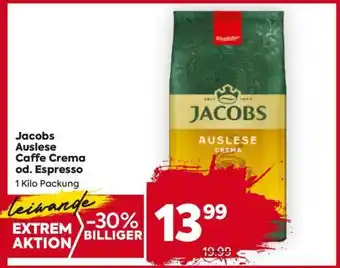 Billa Jacobs Auslese Caffe Crema od. Espresso Angebot