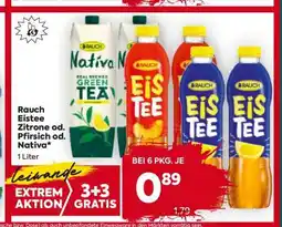 Billa Rauch Eistee Zitrone od. Pfirsich od. Nativa Angebot