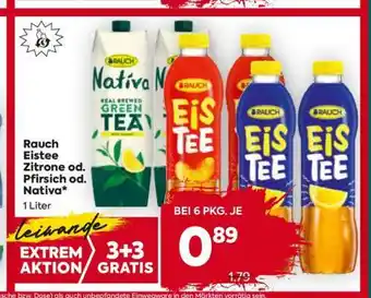 Billa Rauch Eistee Zitrone od. Pfirsich od. Nativa Angebot