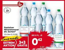 Billa Gasteiner Mineralwasser div. Sorten Angebot