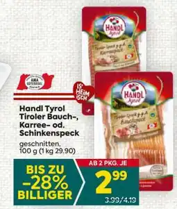 Billa Handl Tyrol Tiroler Bauch-, Karree- od. Schinkenspeck Angebot