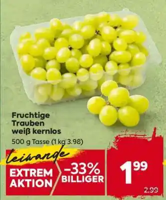 Billa Fruchtige Trauben weiß kernlos Angebot