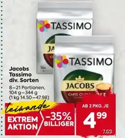 Billa Jacobs Tassimo div. Sorten Angebot