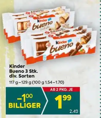Billa Kinder Bueno 3 Stk. div. Sorten Angebot