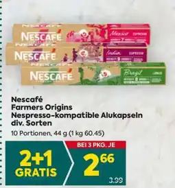 Billa Nescafé Farmers Origins Nespresso-kompatible Alukapseln div. Sorten Angebot