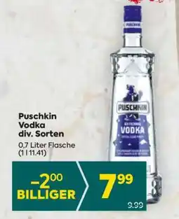 Billa Puschkin Vodka div. Sorten Angebot