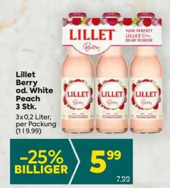 Billa Lillet Berry od. White Peach 3 Stk Angebot