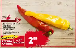 Billa Da komm’ ich her! knackige Spitzpaprika rot od. gelb Angebot