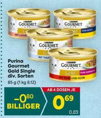 Billa Purina Gourmet Gold Single div. Sorten Angebot