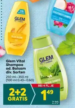 Billa Glem Vital Shampoo od. Balsam div. Sorten Angebot
