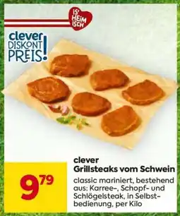 Billa clever Grillsteaks vom Schwein Angebot