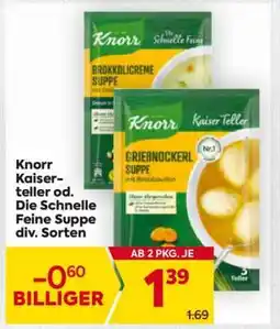 Billa Knorr Kaiserteller od. Die Schnelle Feine Suppe div. Sorten Angebot