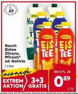 Billa Rauch Eistee Zitrone, Pfirsich* od. Nativia Angebot