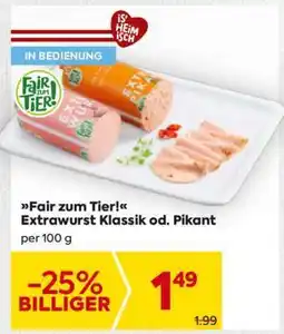Billa Fair zum Tier! Extrawurst Klassik od. Pikant Angebot