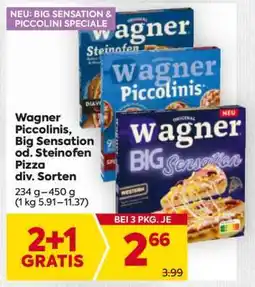 Billa Wagner Piccolinis, Big Sensation od. Steinofen Pizza div. Sorten Angebot