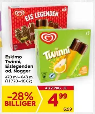 Billa Eskimo Twinni, Eislegenden od. Nogger Angebot