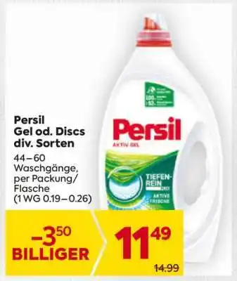 Billa Persil Gel od. Discs div. Sorten Angebot