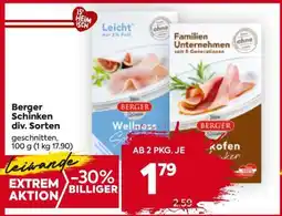 Billa Berger Schinken div. Sorten Angebot