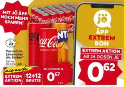 Billa Coca-Cola Limonaden div. Sorten Angebot