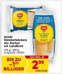 Billa Schär Meisterbäckers div. Sorten od. Landbrot Angebot