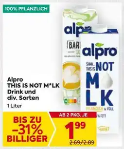 Billa Alpro THIS IS NOT M*LK Drink und div. Sorten Angebot