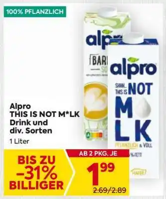 Billa Alpro THIS IS NOT M*LK Drink und div. Sorten Angebot