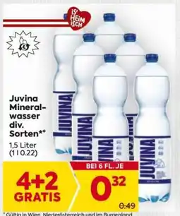 Billa Juvina Mineralwasser div. Sorten Angebot