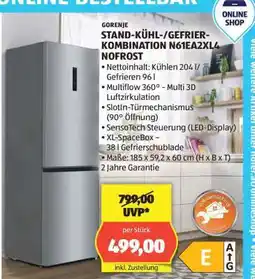 Hofer STAND-KÜHL-/GEFRIER-KOMBINATION N61EA2XL4 NOFROST Angebot