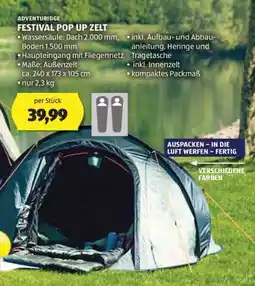 Hofer FESTIVAL POP UP ZELT Angebot