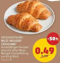PENNY Bäckerkrönung nuss-nougat- croissant Angebot