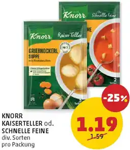 PENNY KAISERTELLER od. SCHNELLE FEINE Angebot