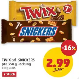 PENNY Twix od. snickers Angebot