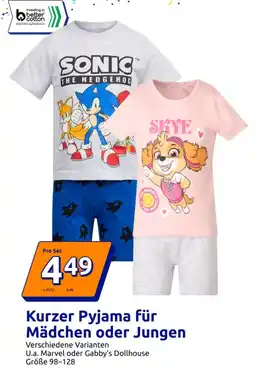 Action Kurzer Pyjama für Mädchen oder Jungen Angebot