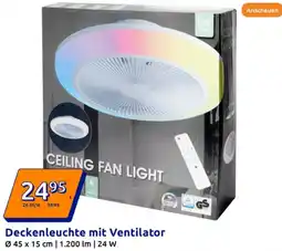 Action Deckenleuchte mit Ventilator Angebot