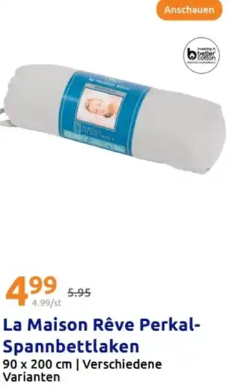 Action La Maison Rêve Perkal- Spannbettlaken Angebot
