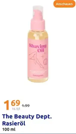 Action The Beauty Dept. Rasieröl Angebot