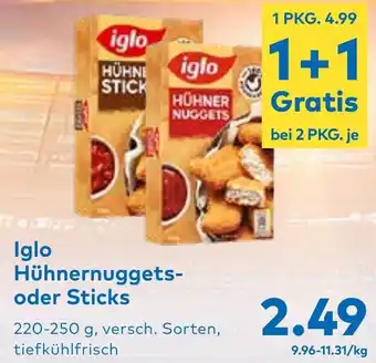 T&G Hühnernuggets- oder Sticks Angebot