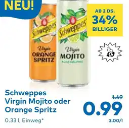 T&G Schweppes Virgin Mojito oder Orange Spritz Angebot