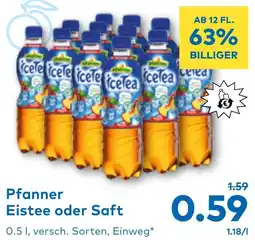 T&G Pfanner Eistee oder Saft Angebot
