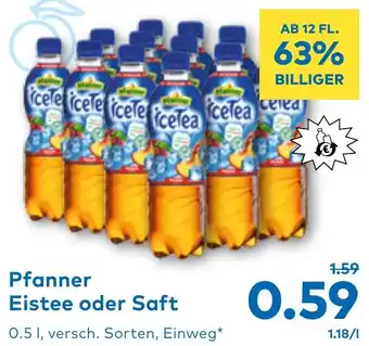 T&G Pfanner Eistee oder Saft Angebot