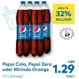 T&G Pepsi Cola, Pepsi Zero oder Mirinda Orange Angebot