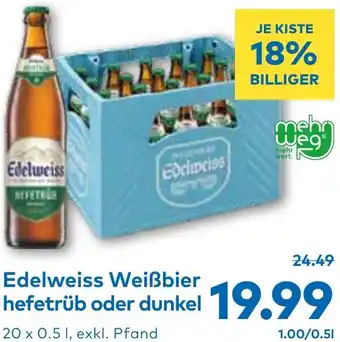 T&G Edelweiss Weißbier hefetrüb oder dunkel Angebot