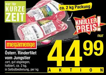 Maximarkt Österr. Rinderfilet vom Jungstier Angebot