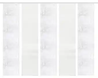 Hornbach Flächenvorhang-Set Querstreifen Baum 5er grau 57x245 cm Angebot